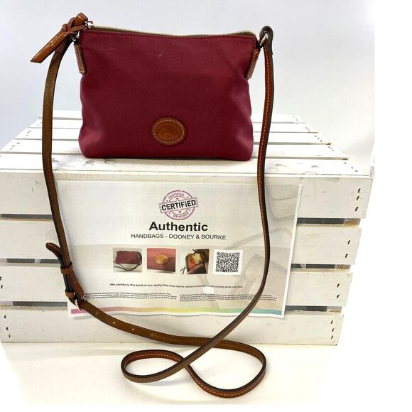 DOONEY & BOURKE SMALL WINE CANVAS CROSSBODY BAG (ASIS) - Picture 1 of 15